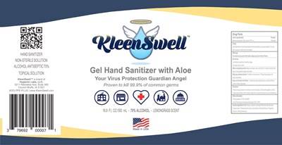 KSG16 - 16oz gel label - KleenSwell Gel Hand Sanitizer.jpg KSG16 16oz gel label KleenSwell Gel Hand Sanitizer